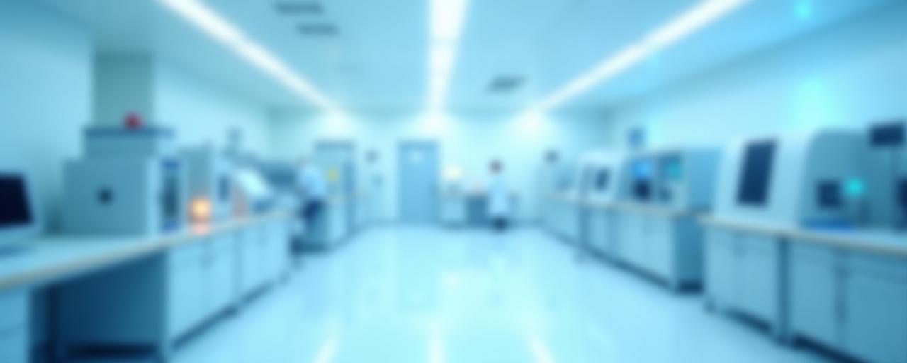 Ein sauberes, modernes Labor für Medizintechnik.