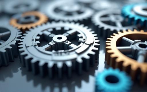 Zahnräder, die ineinandergreifen, um einen Prozess zu symbolisieren.